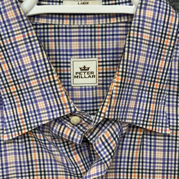 Peter Millar Long Sleeve Button up Shirt Men's size Large multicolor - Picture 6 of 12